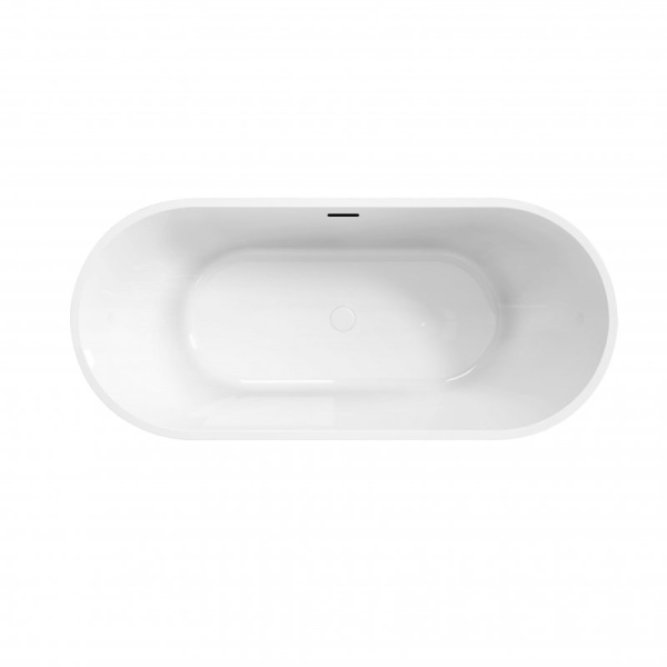 Ванна акриловая BelBagno Uno 170x75 см отдельностоящая BB701-1700-750-K (детальная фотография), овальные