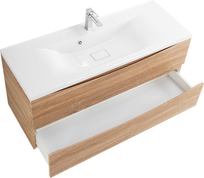 Тумба под раковину подвесная BelBagno Marino 120 см rovere bianco MARINO-1200-2C-SO-WO-P (детальная фотография), подвесная, пристенная