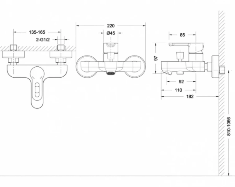 Смеситель для ванны Bravat Stream-D F637163C-01 (детальная фотография), для ванны