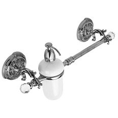 Полотенцедержатель с дозатором для жидкого мыла, цвет хром, Art & Max ART