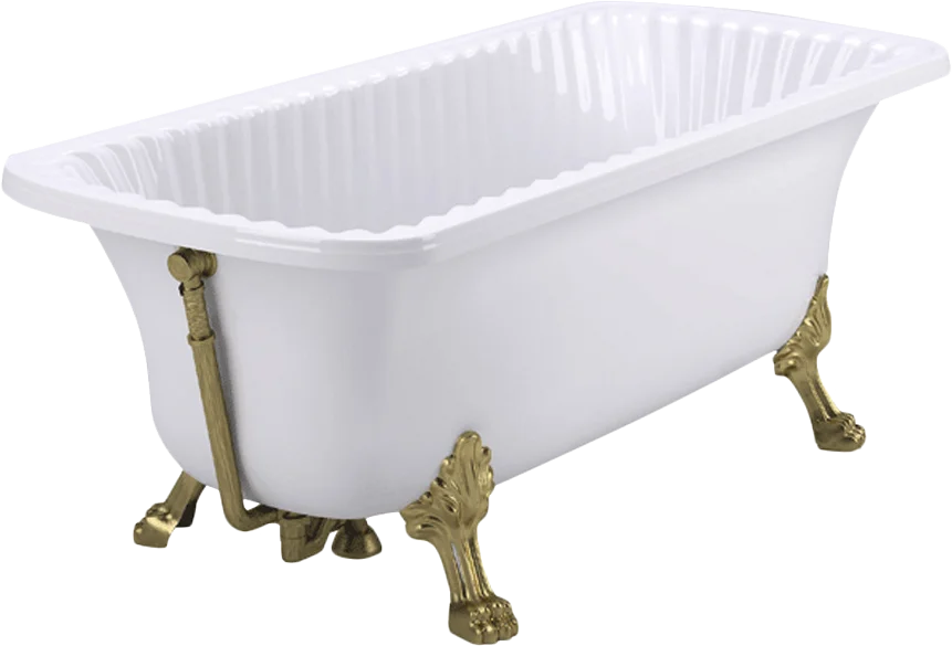 Ванна из искусственного камня Migliore Olivia 174х80 см фурнитура бронза 24384 (детальная фотография)