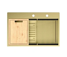 Мойка для кухни Lemark Iordana 78 см светлое золото