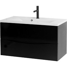 Тумба под раковину подвесная BelBagno Marino 100 см nero lucido
