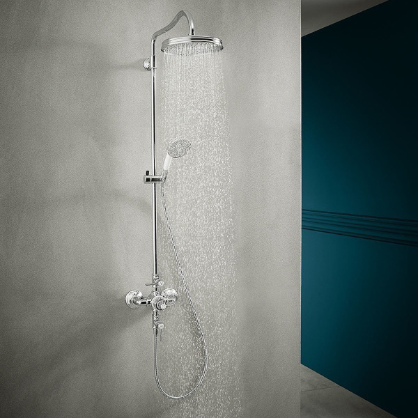 Душевая система хром Axor Montreux 16570000 (детальная фотография), классические, ретро