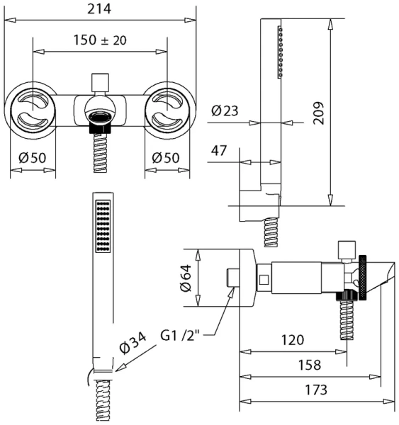Смеситель для ванны Migliore Reversa золото 28212 (детальная фотография), для ванны