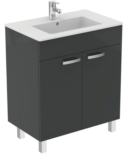 Тумба под раковину напольная Ideal Standard Tempo 70 см серая E0536TI (детальная фотография)