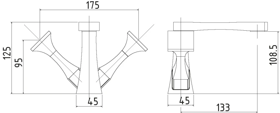Смеситель для раковины Migliore Opera хром 24594 (детальная фотография), для раковины