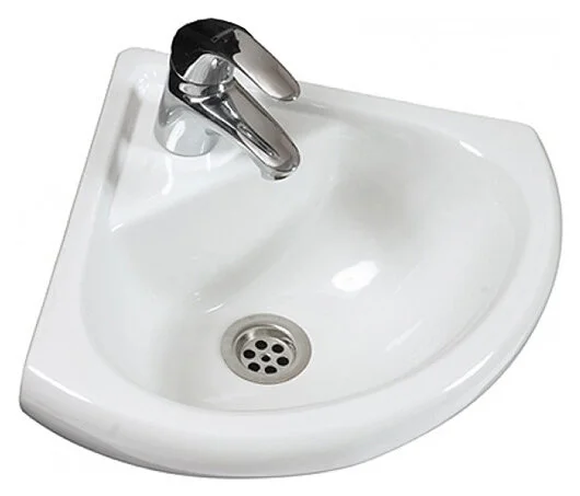 Раковина Santeri Радиан 48 см угловая 131309S0010B0 (детальная фотография), подвесные, пристенные, угловые