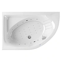 Ванна гидромассажная Excellent Aquarella Nano 150 x 100 см, левая, белый/хром, WAEX.ARL15.NANO.CR