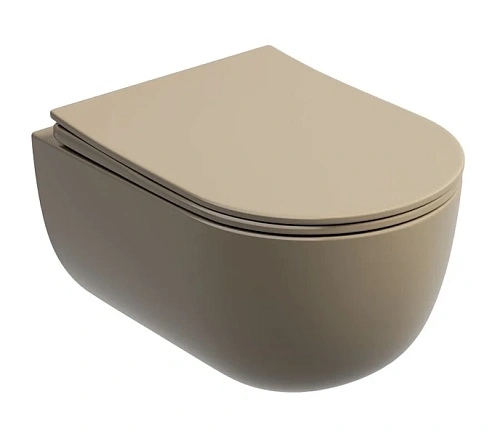 Унитаз подвесной Ceramica Nova Modena капучино матовый - фото 4