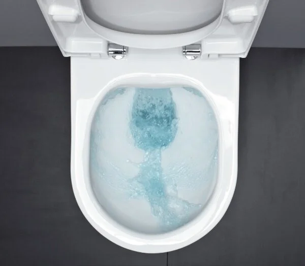 Унитаз подвесной Laufen Pro скрытый ободок без покрытия 8.2096.6.000.000.1 (детальная фотография), белые