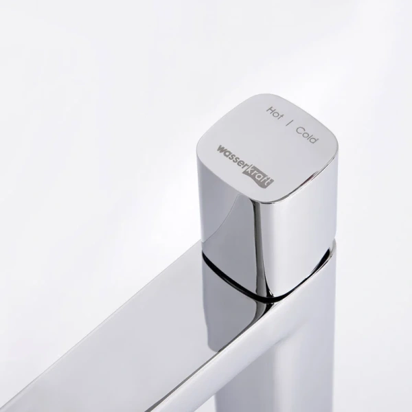 Смеситель для раковины WasserKRAFT Naab хром 8603H (детальная фотография), однорычажные, двухрычажные