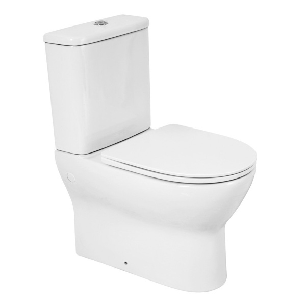 Чаша для унитаза-компакта BelBagno Energia белая BB8134CPR/SC (детальная фотография), недорогие, безободковые, с антивсплеском, компакт, низкие