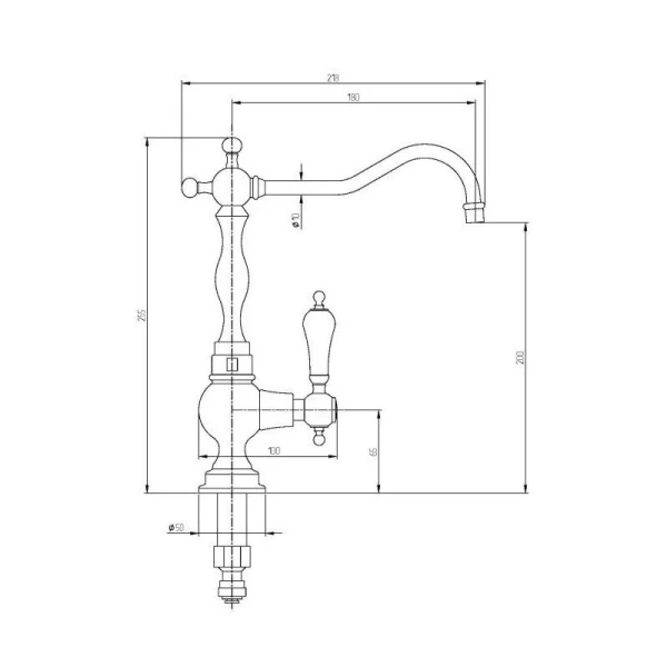Кран Migliore Baron золото 18309 (детальная фотография), нет в наличии