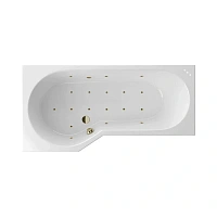 Ванна гидромассажная Excellent Be Spot Relax 160 x 80 см, левая, белый/бронза, WAEX.BSL16.RELAX.BR