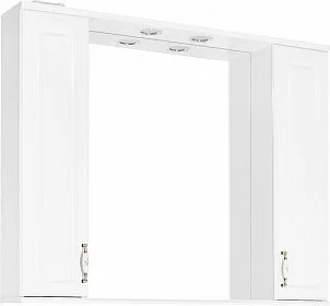 Зеркальный шкаф с подсветкой Style Line Олеандр-2 100 см белый ЛС-00000583 (детальная фотография)