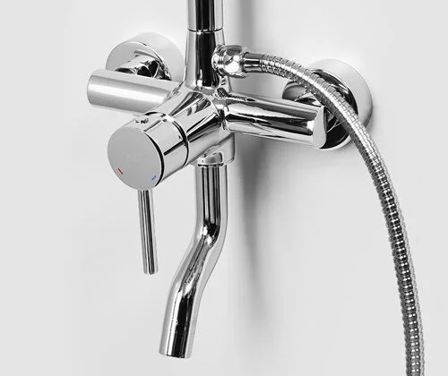Душевая стойка WasserKRAFT хром A14401 (детальная фотография), рычажные