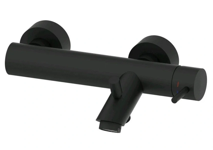 Смеситель для ванны Paffoni Light черный LIG022NO (детальная фотография), современные, hi-tech