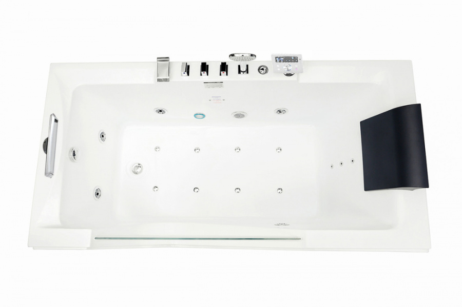 Ванна акриловая Gemy G9055 180х90 см (детальная фотография), с гидромассажем, большие, глубокие