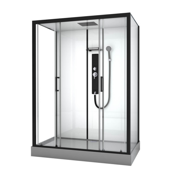 Душевая кабина Black&White Galaxy G8010 160x85 см профиль черный 8010000 (детальная фотография)