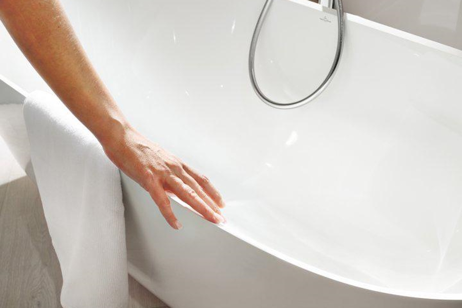 Ванна квариловая Villeroy & Boch Theano 155х75 см отдельностоящая, альпийский белый UBQ155ANH7F200V-01 (детальная фотография), современныe, hi-tech