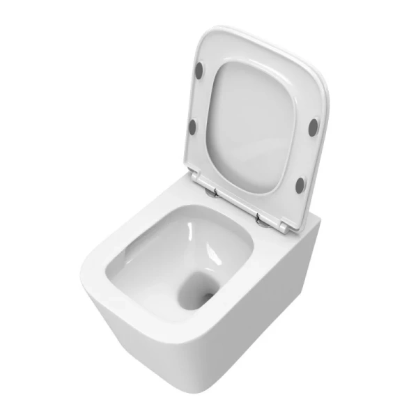 Унитаз подвесной BelBagno Due с сиденьем микролифт BB5171CH-TOR/SC (детальная фотография), с горизонтальным, прямым выпуском, с прямым выпуском