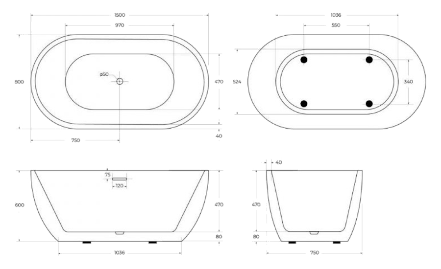 Схема (детальная фотография), овальные