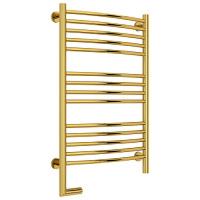 Полотенцесушитель электрический левый, цвет золото перемычка выгнутая Сунержа Богема 2.0 800х500