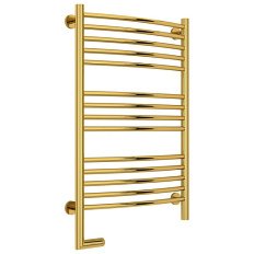 Полотенцесушитель электрический левый, цвет золото перемычка выгнутая Сунержа Богема 2.0 800х500