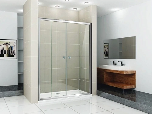 Душевая дверь в нишу Cezares Pratico 170 см стекло рифленое Punto - фото 2