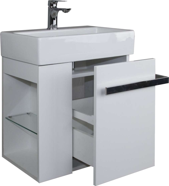 Тумба с керамической раковиной La Tezza Fox 54 VG-500T (детальная фотография), моноблок