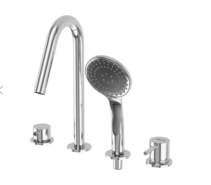 Смеситель для ванны Cezares Leaf хром LEAF-BVDM4-L-01 (детальная фотография)