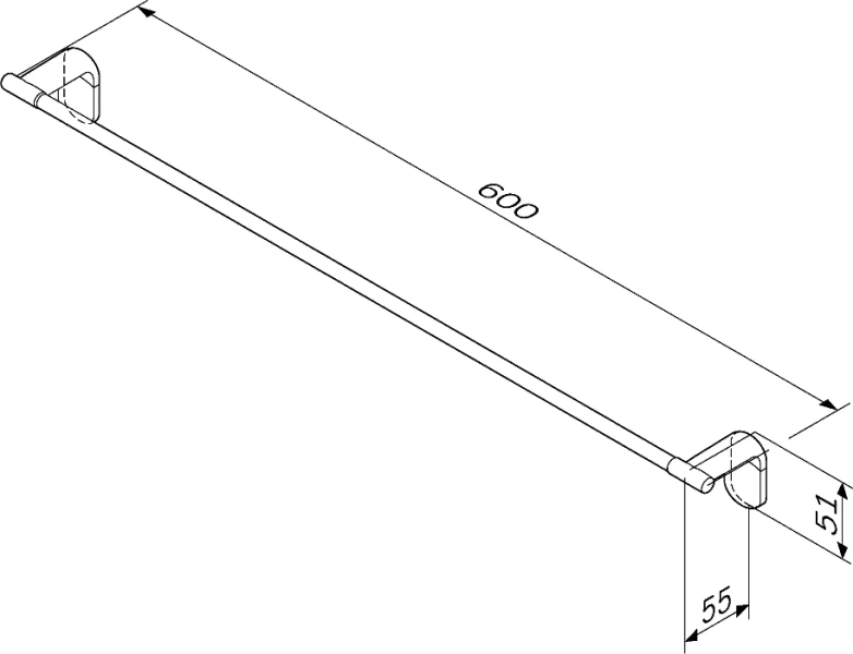 Полотенцедержатель Am.Pm X-Joy 60 см A84346422 (детальная фотография), современные, hi-tech index_1