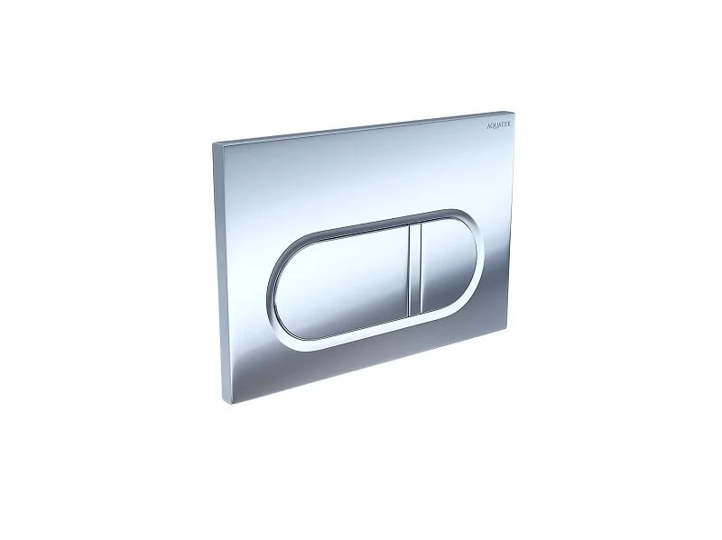 Клавиша смыва Акватек хром глянец KDI-0000043 (детальная фотография), слив эконом-стандарт с двумя клавишами