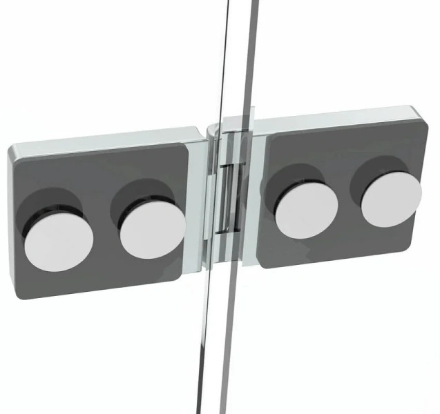 Душевой уголок Black&White Stellar Wind 100x100 см профиль хром стекло прозрачное 7011010 (детальная фотография), прозрачные