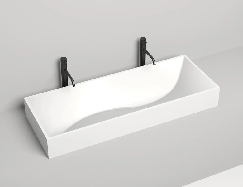 Раковина Salini Sonata 120 см накладная 1401201M (детальная фотография), современные, hi-tech