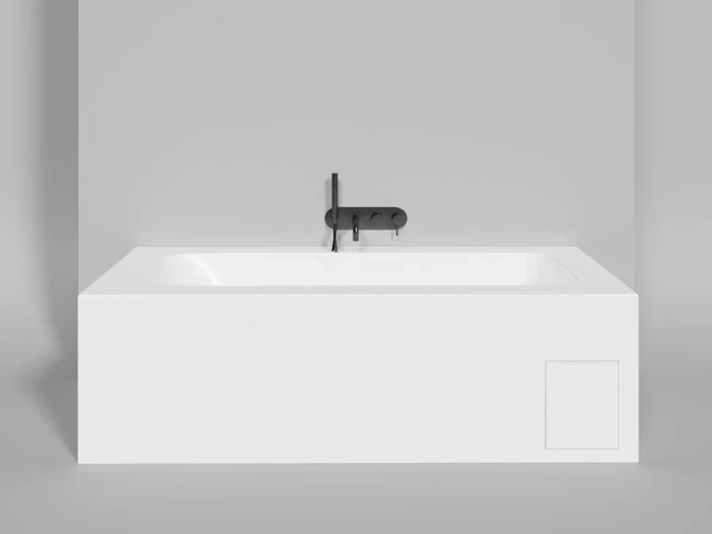 Ванна из искусственного камня Salini Orlando Vasta Kit 190x100 см S-Stone белая матовая 102124M (детальная фотография)