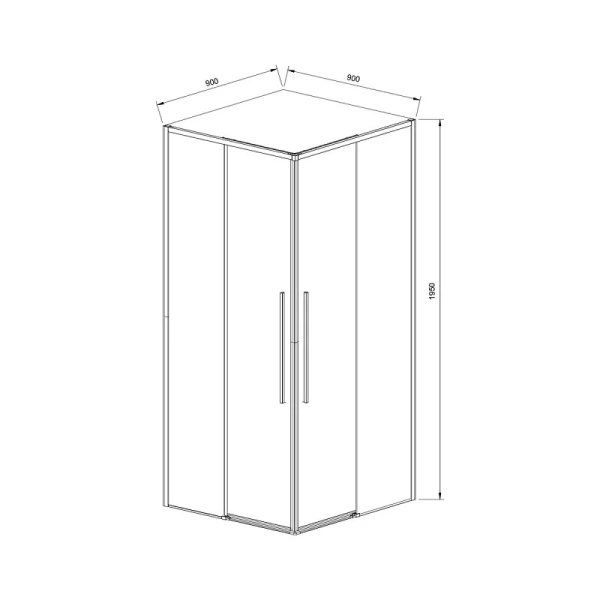 Душевой уголок Vincea Slim-N VSS-4SN900CL 90х90 см квадратный (детальная фотография), квадратные