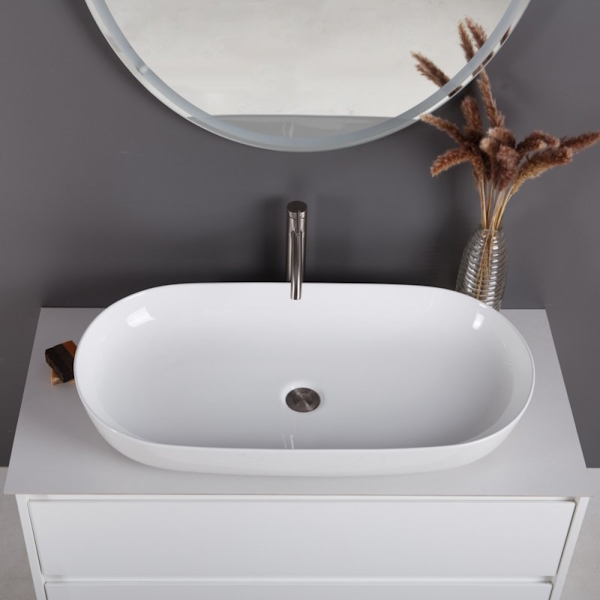 Раковина BelBagno 81 см накладная BB1349 (детальная фотография), 80 см