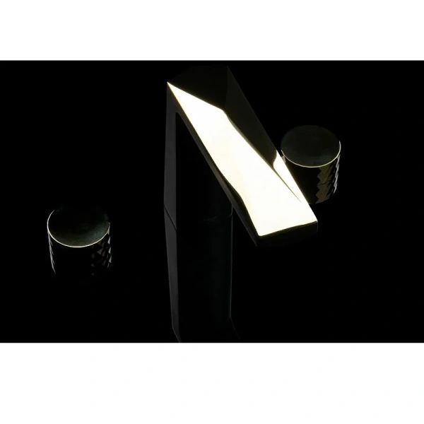 Смеситель для раковины Boheme Venturo черный с золотом  150-BG-DIAMOND (детальная фотография), золото, черные