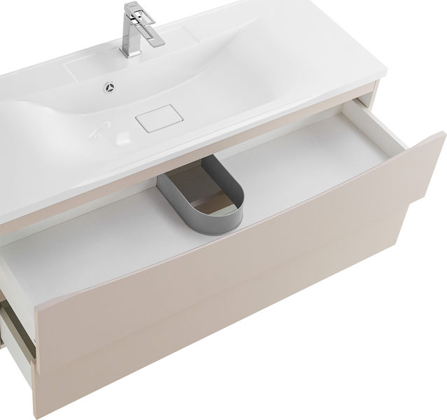 Тумба под раковину подвесная BelBagno Marino 120 см бежевая матовая MARINO-1200-2C-SO-CO-P (детальная фотография), бежевая