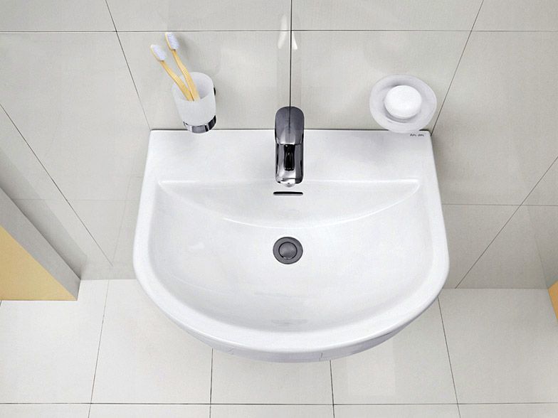 Раковина AM.PM Bliss L 60 см белая C534321WH (детальная фотография), подвесные, пристенные