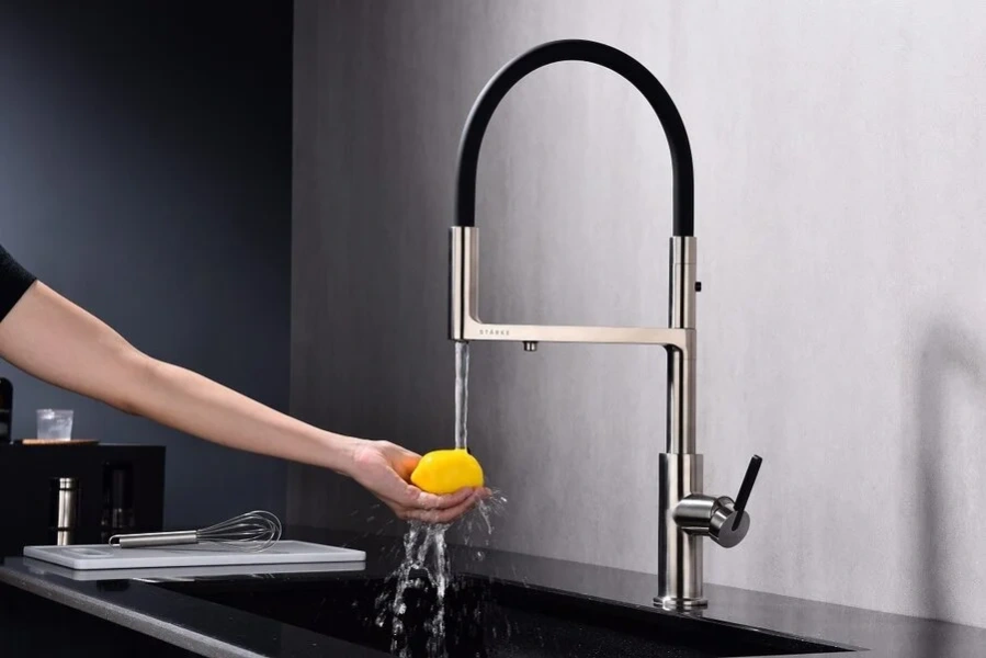 Смеситель для питьевой воды Paulmark Tornado никель To213402-NI (детальная фотография), нет в наличии