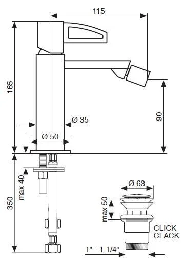 Смеситель для биде Emmevi Ade CR78004LA 78004LACR (детальная фотография), для биде