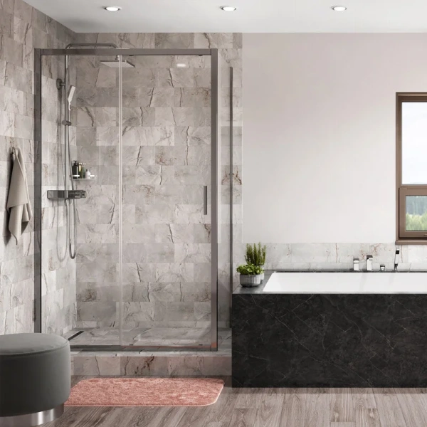 Душевой уголок WasserKRAFT Main 130х100 см профиль хром 41S34 (детальная фотография), современные, hi-tech