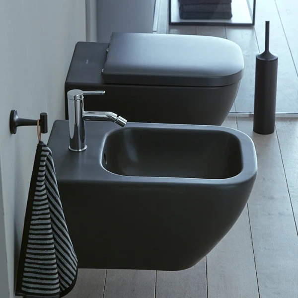 Биде подвесное Duravit Happy D.2 антрацит матовый 2258151300 (детальная фотография)