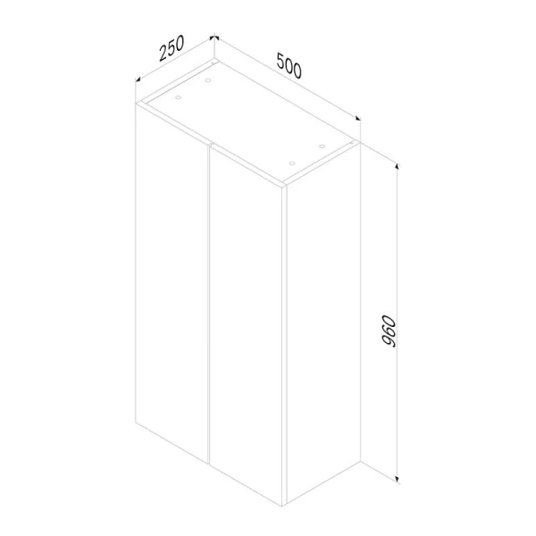 Шкаф подвесной Am.Pm X-Joy 50 см с двумя распашными дверками M85CHX0502WG (детальная фотография), пристенные, низкие