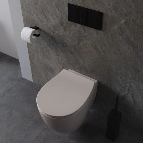 Унитаз подвесной Allen Brau Fantasy айвори 4.11004.IV (детальная фотография), безободковые, сиденье с микролифтом , с антивсплеском