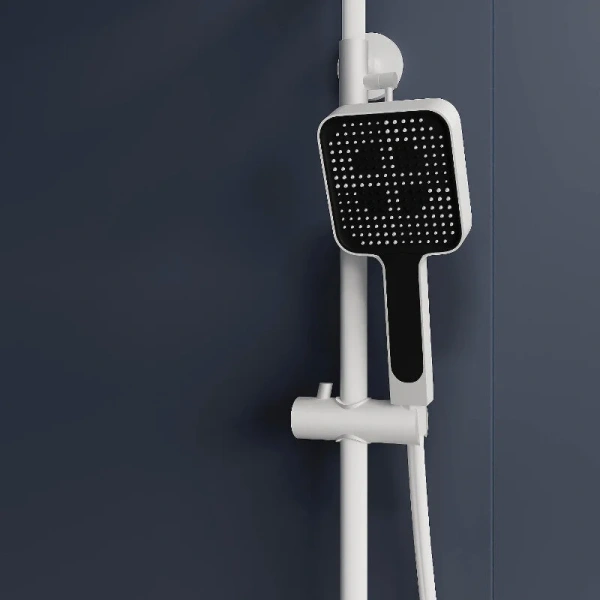 Душевая стойка RGW Shower Panels белая 51140134-03 (детальная фотография), с тропическим душем