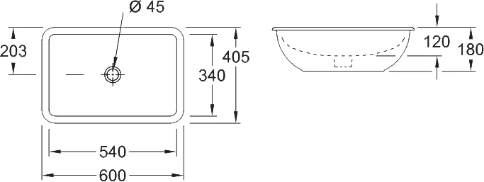 Раковина Villeroy & Boch Loop & Friends 60 см альпийский белый с покрытием CeramicPlus 616300R1 (детальная фотография), белые